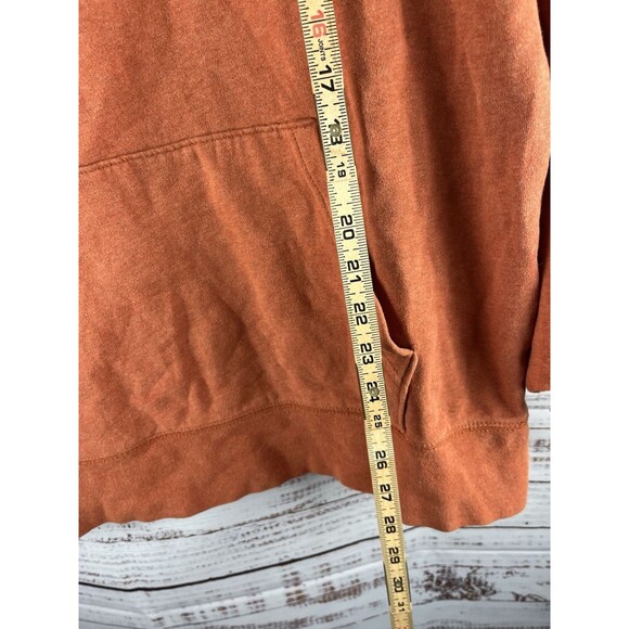American Eagle Sweatshirt Mens L Hoodie Founded 1977 Pullover Sweater Orange - Picture 4 of 6